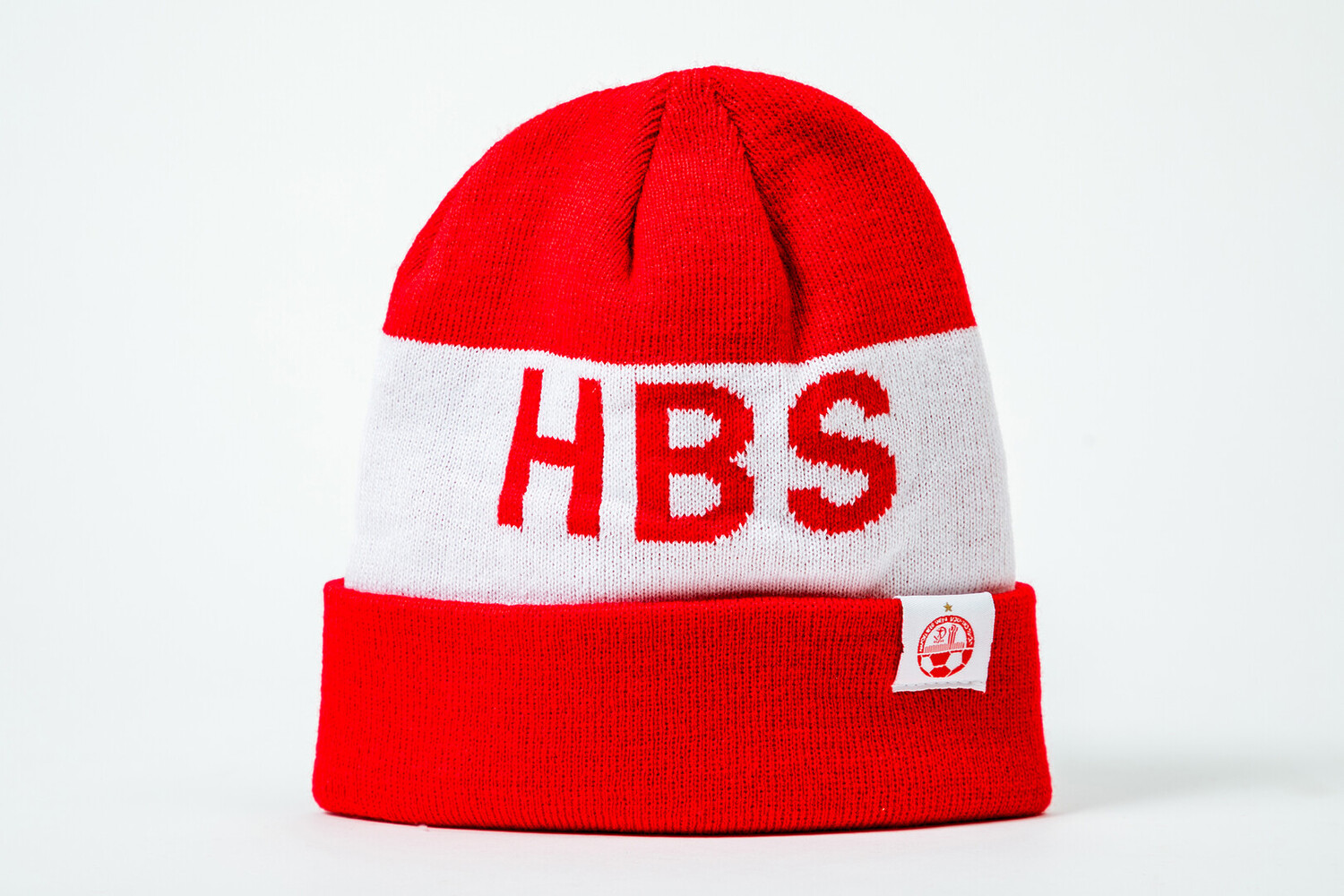 כובע צמר אדום לבן HBS