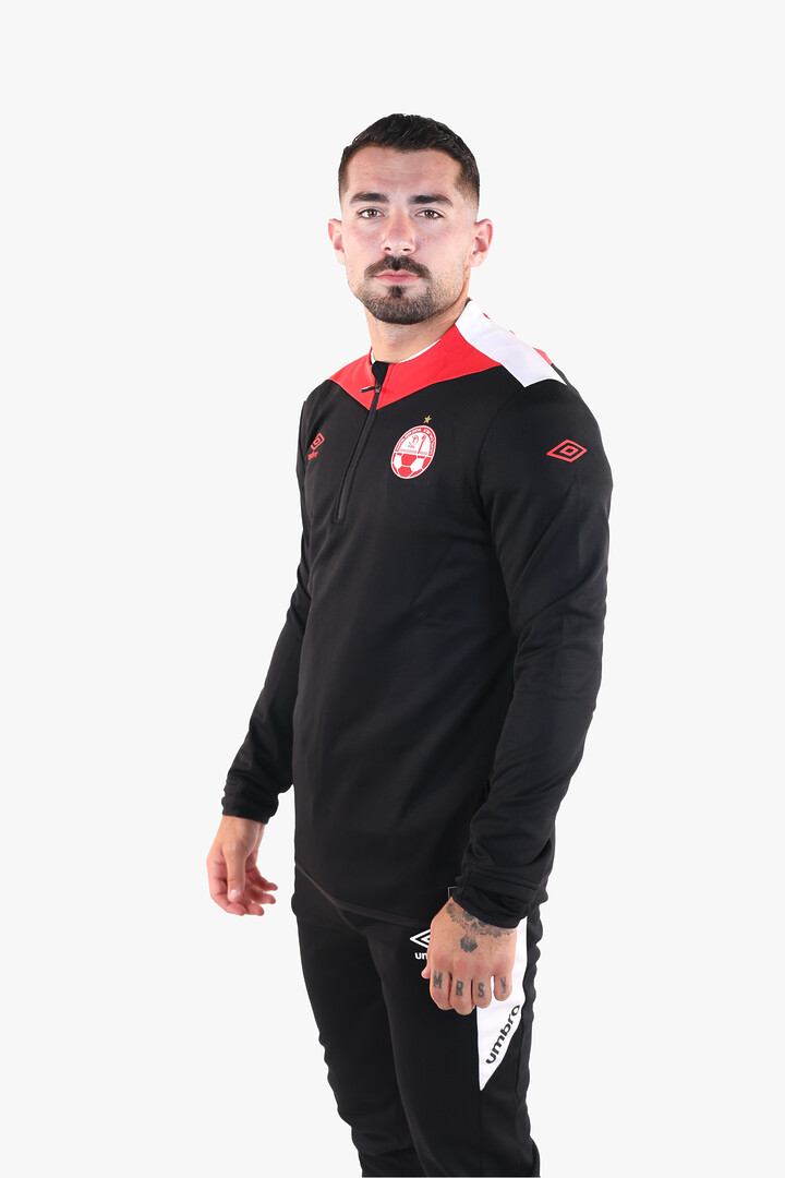 עליונית חימום 24/25 שחקן אדום שחור לבן